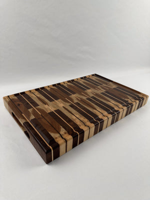 Cedar Size Cutting Board - Hickory, Maple and Walnut Hardwood End Grain Butcher Block image 0