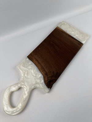 Walnut & Shiro White Epoxy Charcuterie Board image 0