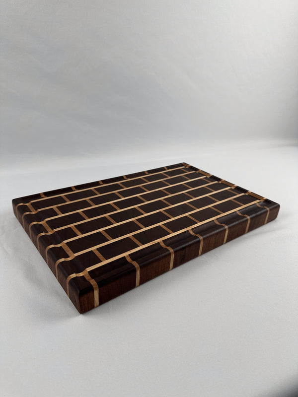 Chestnut Size Cutting Board - Maple and Walnut Hardwood End Grain Butcher Block image 0