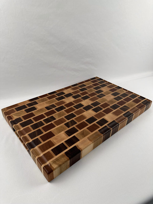 Redwood Size Cutting Board - Walnut, Cherry, Hickory, Maple and Mahogany Hardwood End Grain Butcher Block image 0