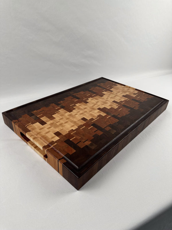 Cedar Size Cutting Board - Mahogany, Maple and Walnut Hardwood End Grain Butcher Block image 0