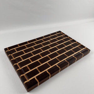 Chestnut Size Cutting Board - Maple and Walnut Hardwood End Grain Butcher Block image 0
