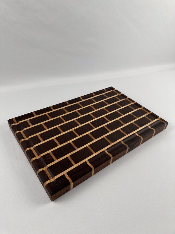 Chestnut Size Cutting Board - Maple and Walnut Hardwood End Grain Butcher Block image 0